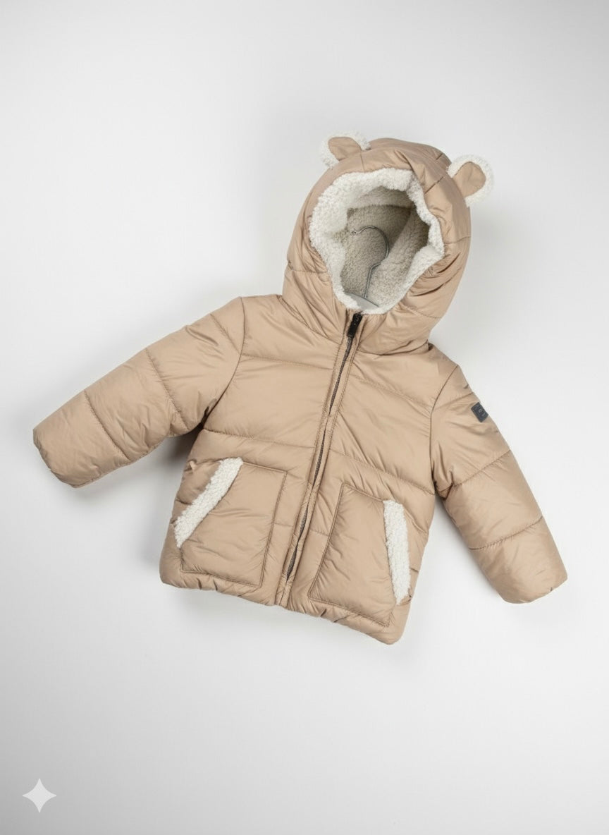 Outlet - Il gufo Giubbotto imbottito con cappuccio e orecchie orsetto