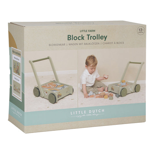 Trolley primi passi con mega block Little Farm