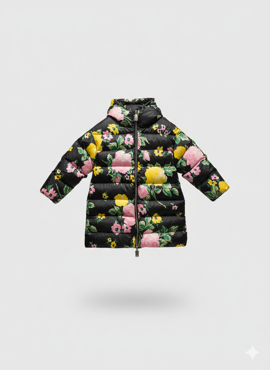 Outlet - Giacca imbottita Max & Co. bimba cappotto multi color floreale