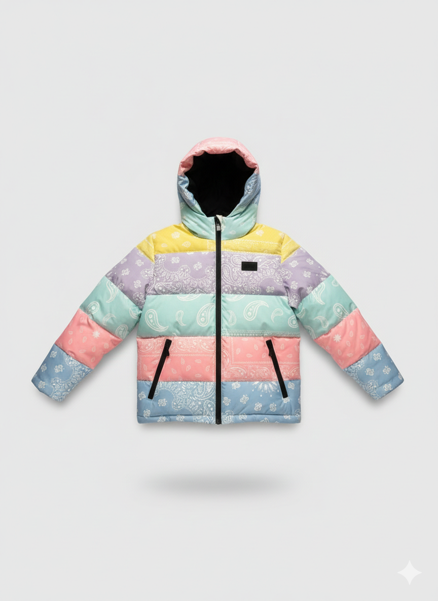 Outlet - Mc2 Saint Barth Giubbotto imbottito fantasia bandana bimba