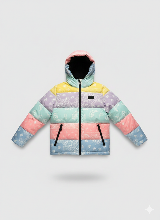 Outlet - Mc2 Saint Barth Giubbotto imbottito fantasia bandana bimba